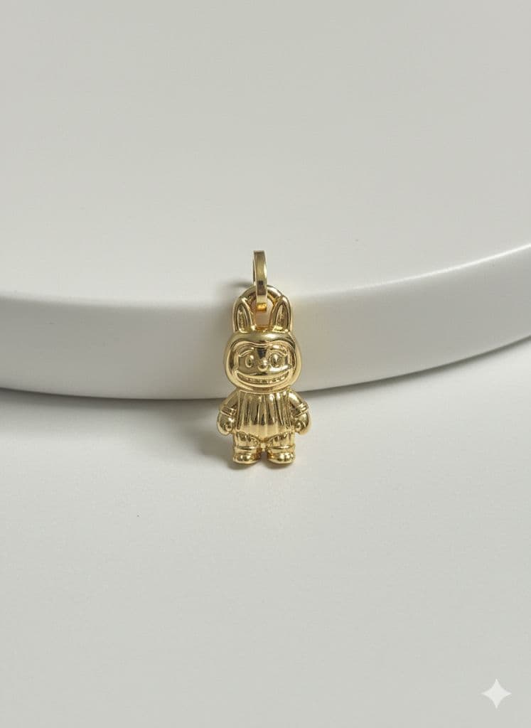 18K GOLD - LABUBU STYLE PENDANT - 1.4g