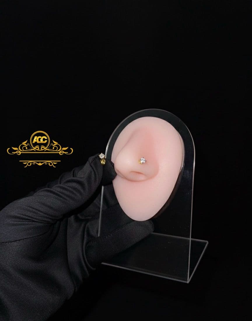 18K YELLOW GOLD - GEM STONE STUD