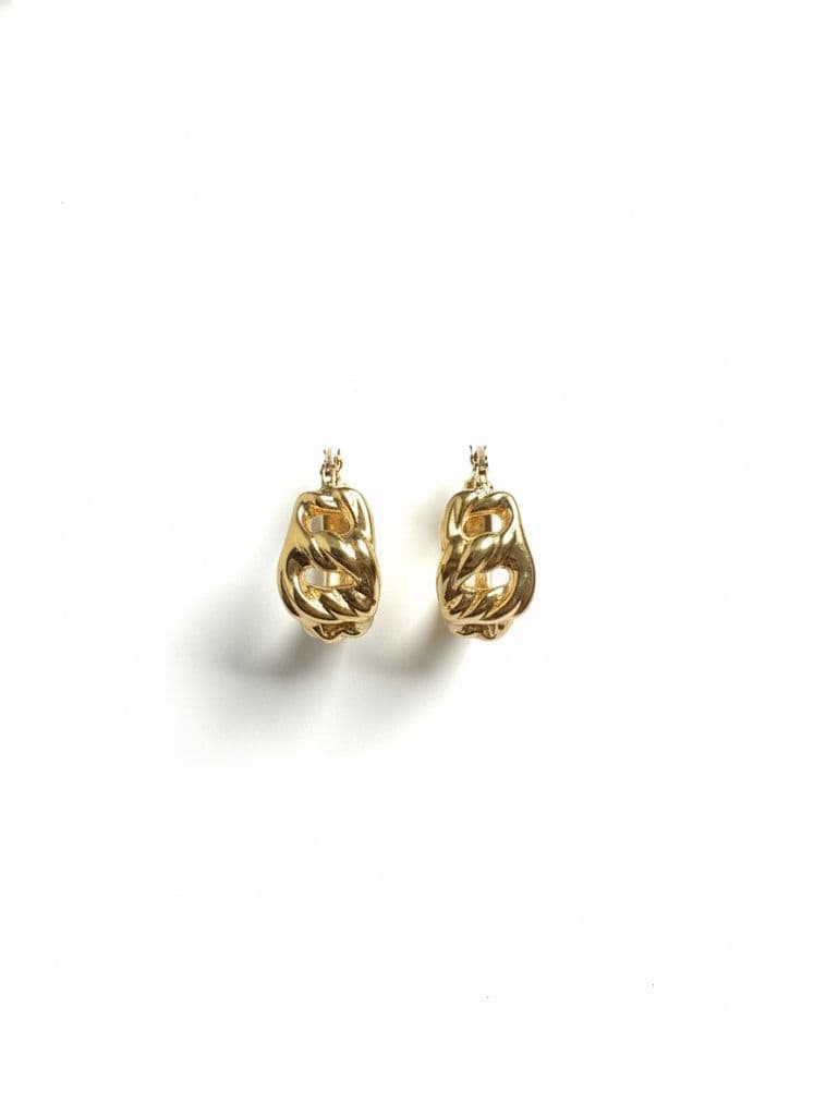 18K GOLD - HOOP EARRINGS -2.0g