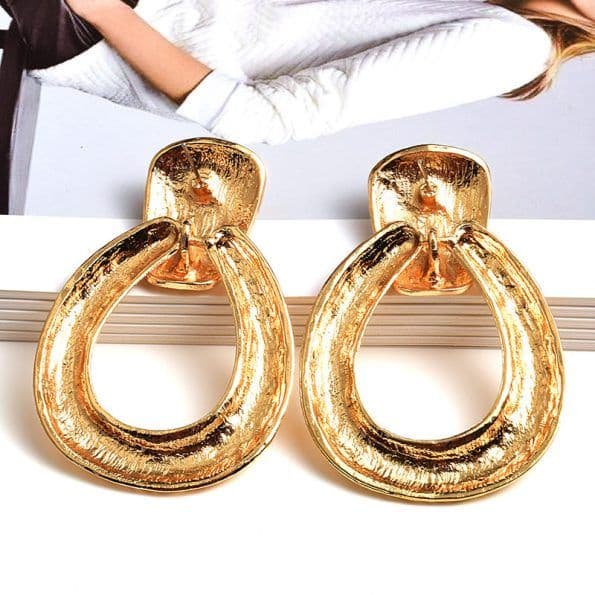 Chunky Drop Ladies Earrings – Rose Gold