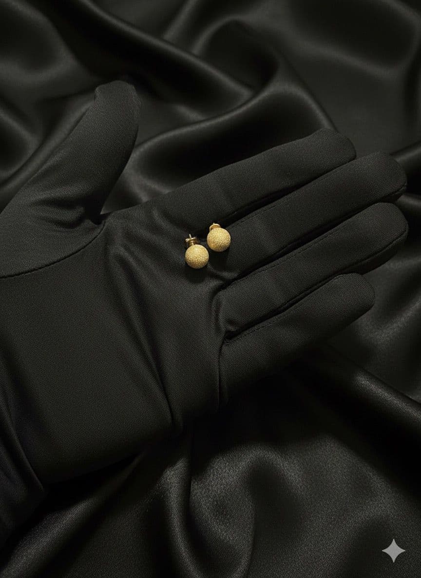 18K GOLD - BALL STUD EARRINGS